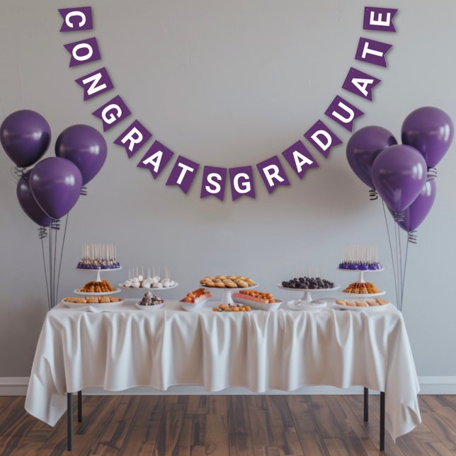 Minimalist Photo 8th Grade Graduation Bunting Bunting (Creator Uploaded)
