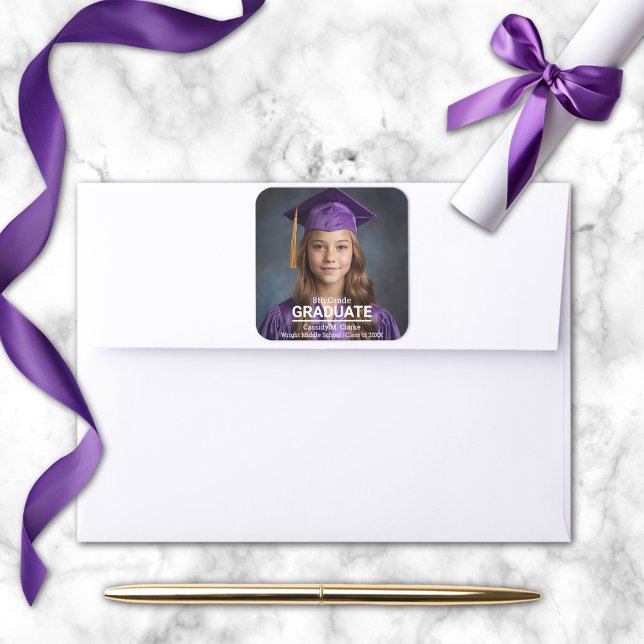 Minimalist Photo 8th Grade Graduation Seal (Creator Uploaded)