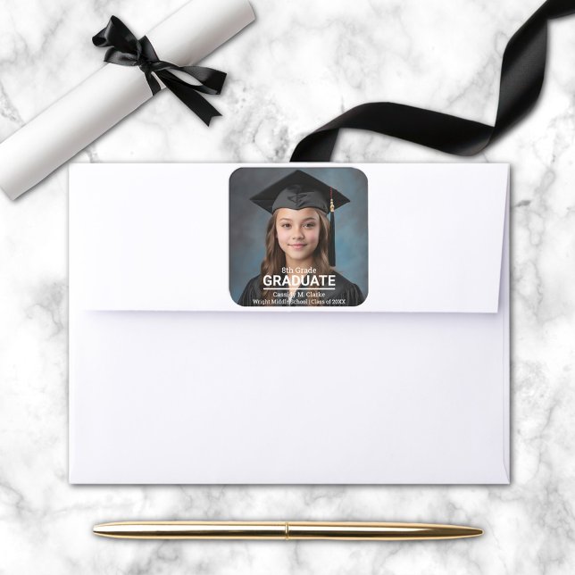 Minimalist Photo 8th Grade Graduation Seal (Creator Uploaded)