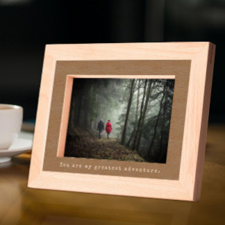 Minimalist Photo and Typewriter Caption Etched Frames