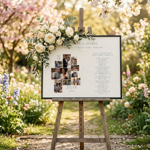 Minimalist Photo Anniversary Seating Chart TMF26