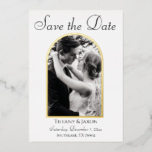 Minimalist Photo Arch Save the Date Real