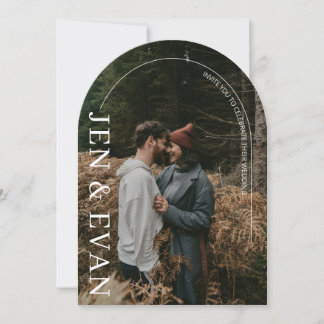 Minimalist Photo Arch Wedding Invitation