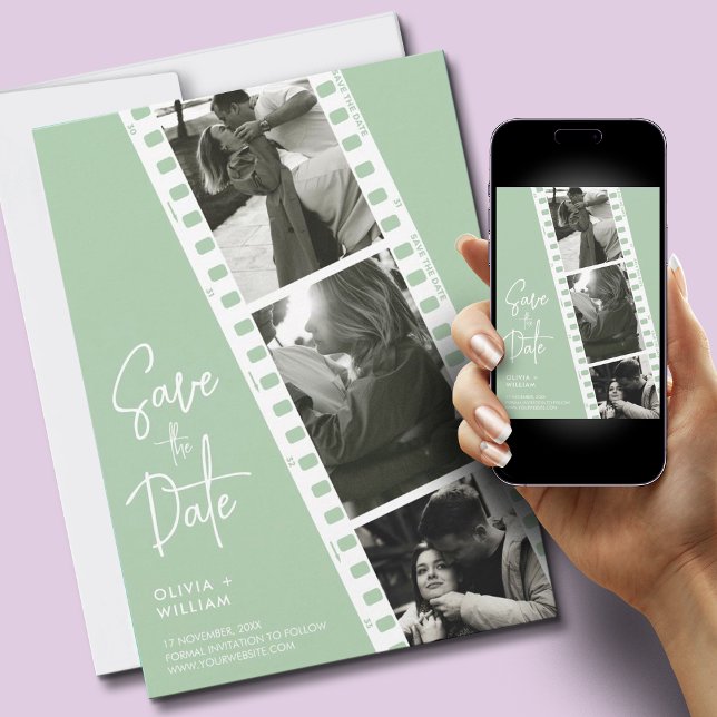 Minimalist photo booth save the date invitation (Creator Uploaded)