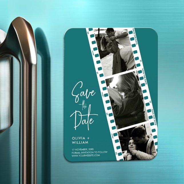 Minimalist photo booth save the date invitation magnet (Creator Uploaded)