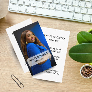 Minimalist Photo Business for Managers & Employee Card