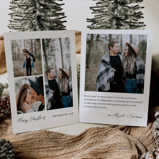 Minimalist Photo Christmas Card for Newlyweds