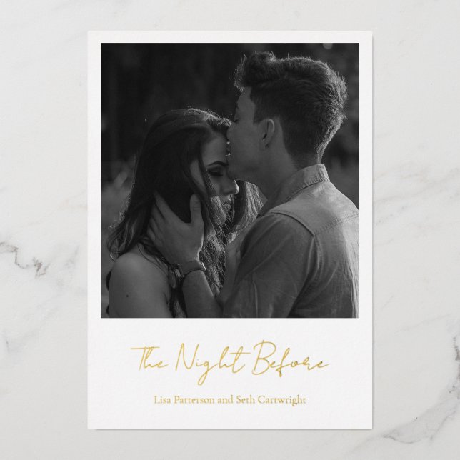 Minimalist Photo Classic Rehearsal Dinner (Front)