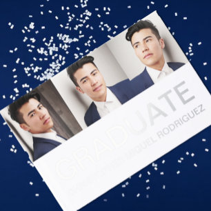 Minimalist Photo Collage Graduation Guest Book