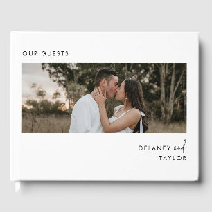 Minimalist Photo Cover Any Colour Guest Book