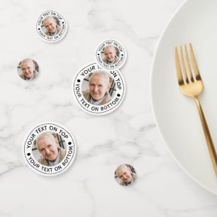 Minimalist Photo Custom Text Colors Table Confetti