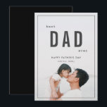 Minimalist Photo Father's Day Card<br><div class="desc">This minimalist and modern " best DAD ever " father's day card features your photo and bold black letterings. The reverse side features a black background. Personalise for your needs. You can find more matching products at my store.</div>