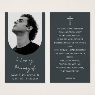 Minimalist Photo Funeral Memorial Prayer Cards