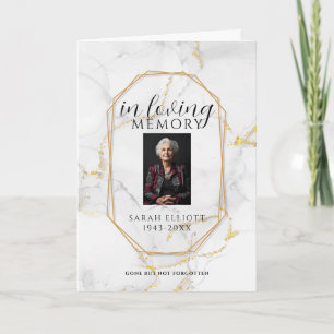 Minimalist Photo Funeral Order of Service Folded Programme