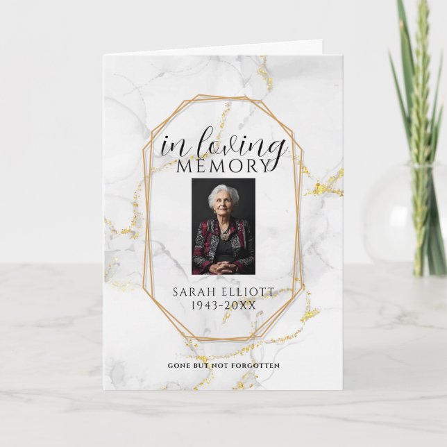 Minimalist Photo Funeral Order of Service Folded  Programme (Front)