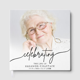 Minimalist Photo Funeral Sympathy Memorial Guest Book