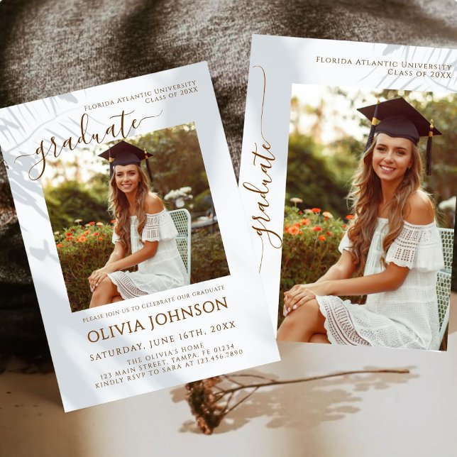  Minimalist Photo Graduate Graduation Announcement (Creator Uploaded)