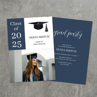 Minimalist Photo Graduation Invitation