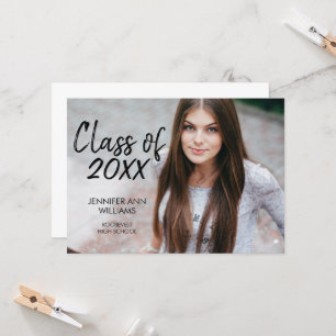 Minimalist Photo Graduation Party Card