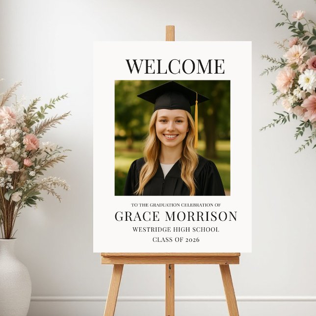 Minimalist Photo Graduation Welcome Sign (Creator Uploaded)