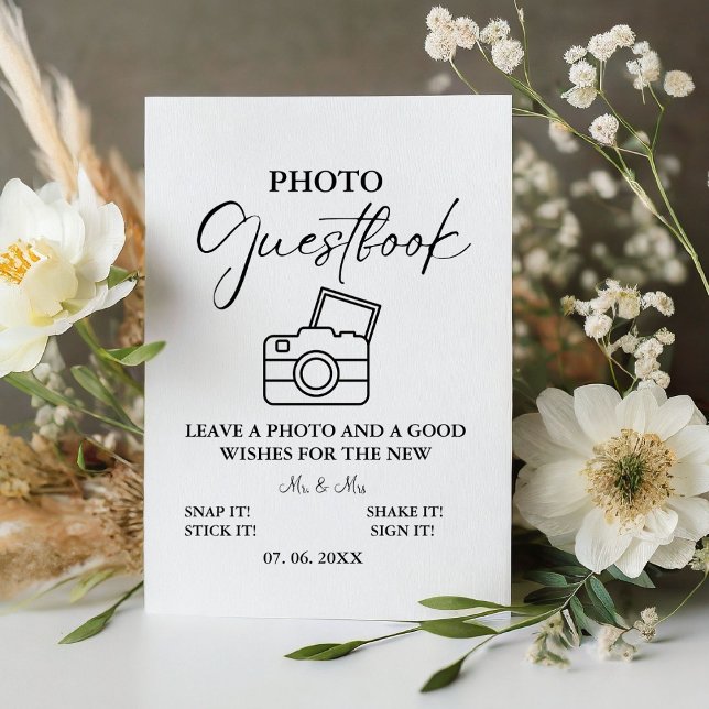 Minimalist Photo guestbook weeding photo sign (Creator Uploaded)