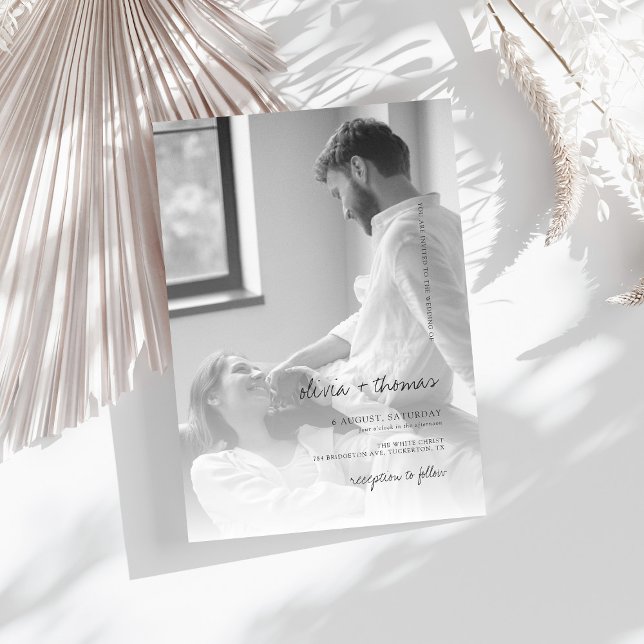 Minimalist Photo Intimate Wedding Invitation (Creator Uploaded)