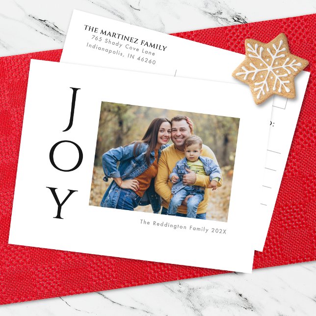 Minimalist Photo Joy Holiday Postcard (Creator Uploaded)