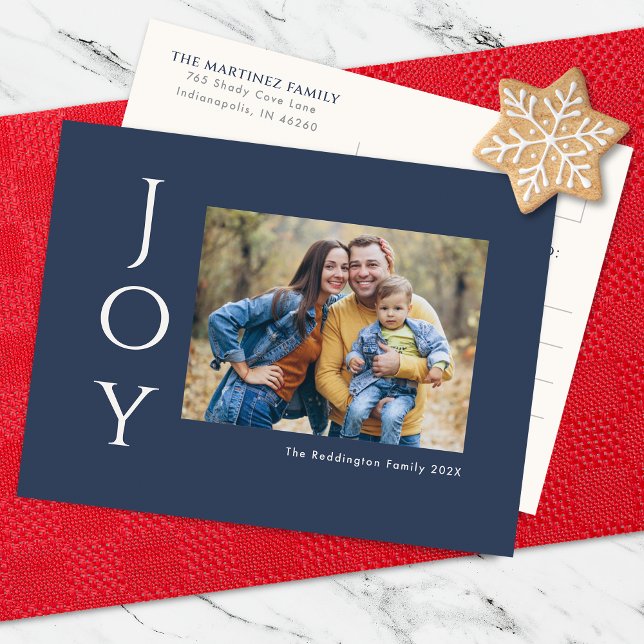 Minimalist Photo Joy Holiday Postcard (Creator Uploaded)