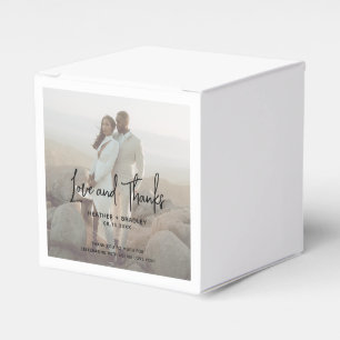 Minimalist Photo Modern Wedding Favour Box