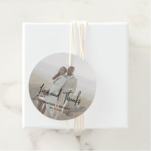 Minimalist Photo Modern Wedding Favour Tags