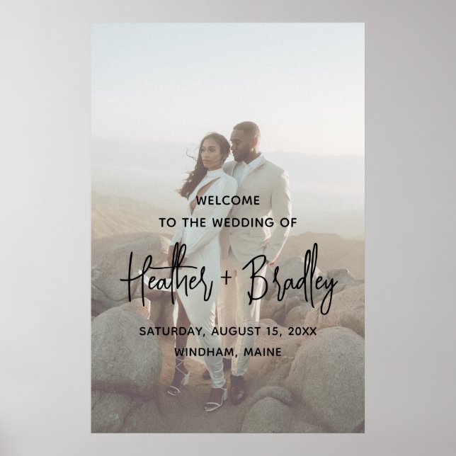 Minimalist Photo Modern Wedding Poster (Front)