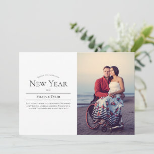 Minimalist Photo New Years Holiday Card