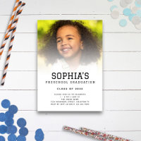 Minimalist Photo Overlay Preschool Graduation