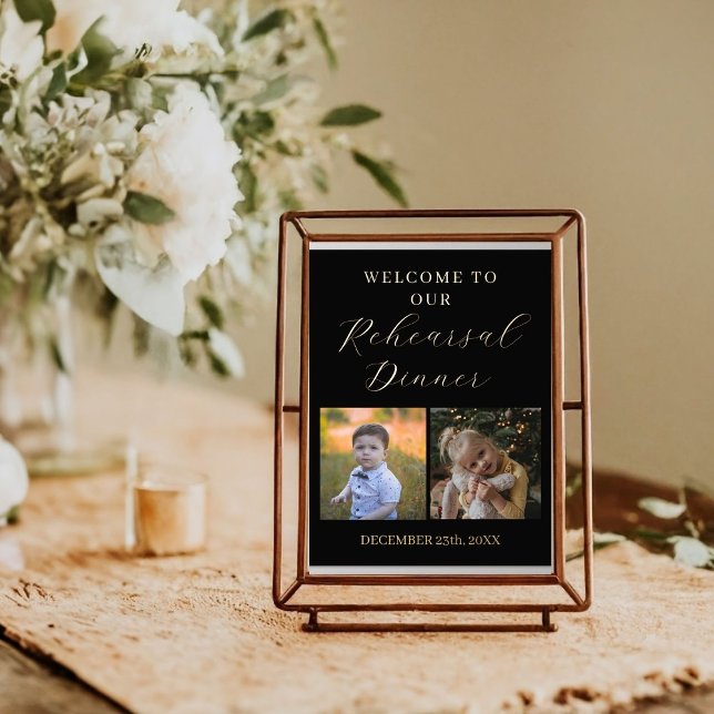 Minimalist Photo Rehearsal Dinner Welcome Sign (Creator Uploaded)