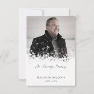 Minimalist Photo Remembrance Service Dear Ones Card