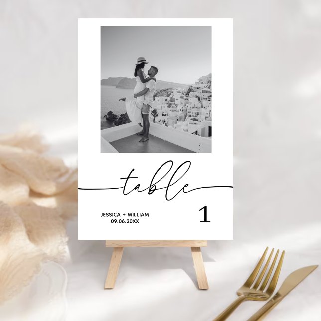 Minimalist Photo Table Numbers | Modern weeding (Creator Uploaded)