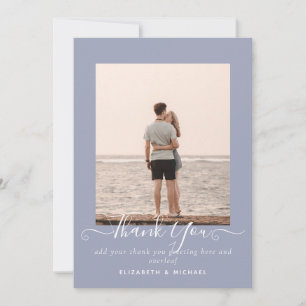 Minimalist PHOTO THANK YOU Dusty Blue