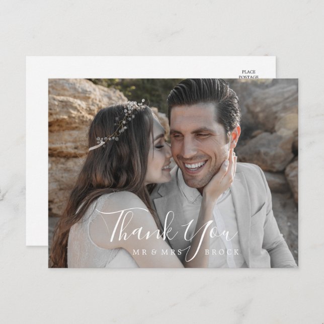 Minimalist Photo Thank You Postcard (Front/Back)