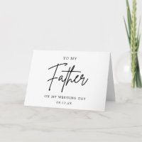 Minimalist Photo To My Father On My Wedding Day