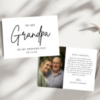 Minimalist Photo To My Grandpa On My Wedding Day