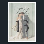 Minimalist Photo Wedding  | Elegant Modern Table Number<br><div class="desc">Elevate your wedding reception with elegant, editorial-style table numbers. This minimalist wedding table number features a soft photo overlay with a refined neutral tone, creating a sophisticated and modern aesthetic. The bold number ensures easy visibility, while the delicate script adds a romantic, high-end touch. Designed to perfectly match your wedding...</div>