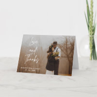 Minimalist Photo Wedding Folding Thank You Card