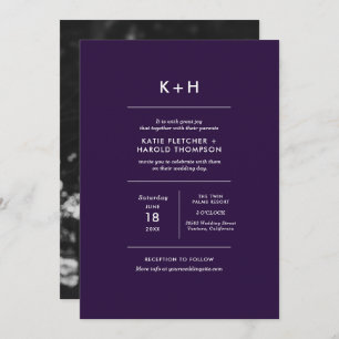 Minimalist Photo Wedding Invitation
