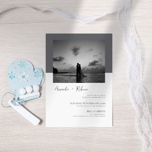 Minimalist Photo Wedding Invitation
