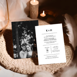 Minimalist Photo Wedding Invitation
