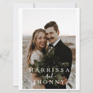 Minimalist Photo Wedding Invitation Card