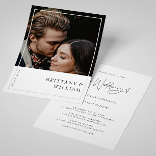 Minimalist Photo Wedding Invite - Modern & Chic