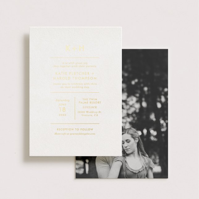 Minimalist Photo Wedding Real Gold (Creator Uploaded)