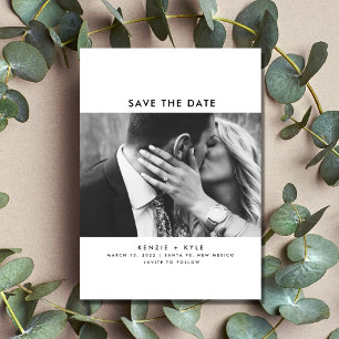 Minimalist Photo Wedding Save the Date
