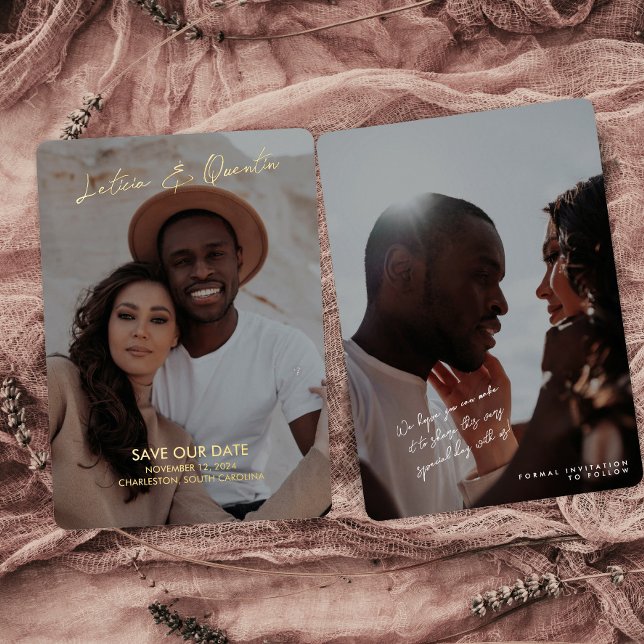 Minimalist Photo Wedding Save The Date (Creator Uploaded)